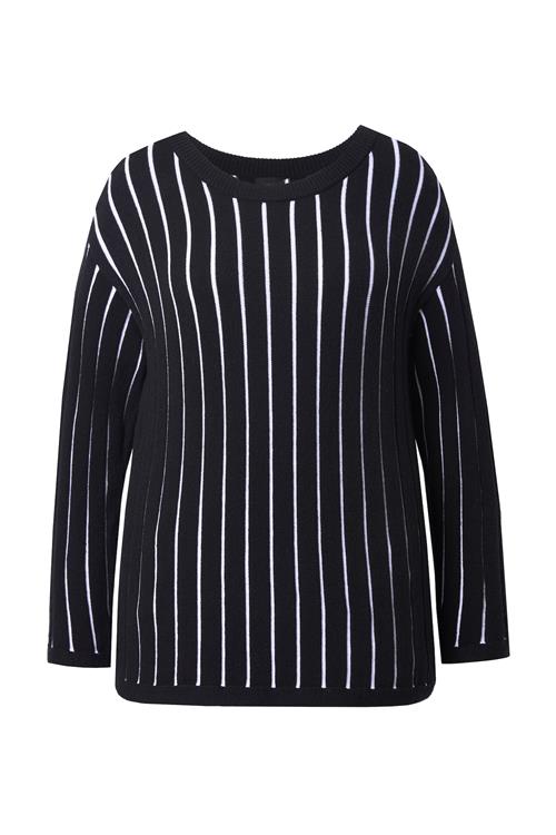 Ulla Popken Pullover  sort / hvid