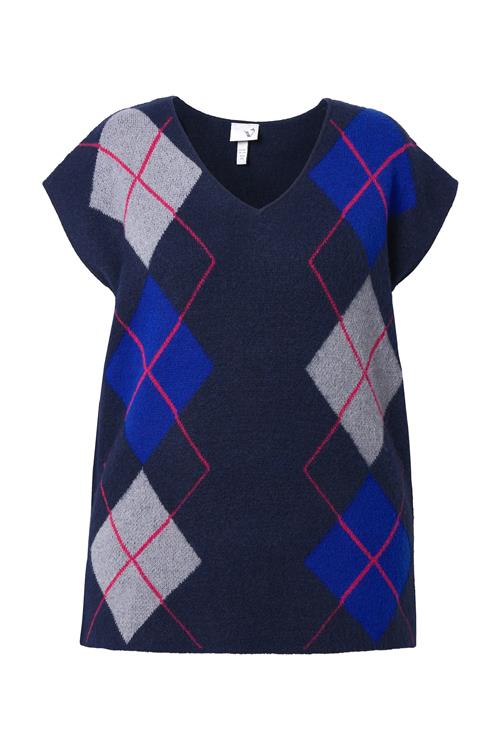 Ulla Popken Shirts  navy / koboltblåt / grå / cranberry
