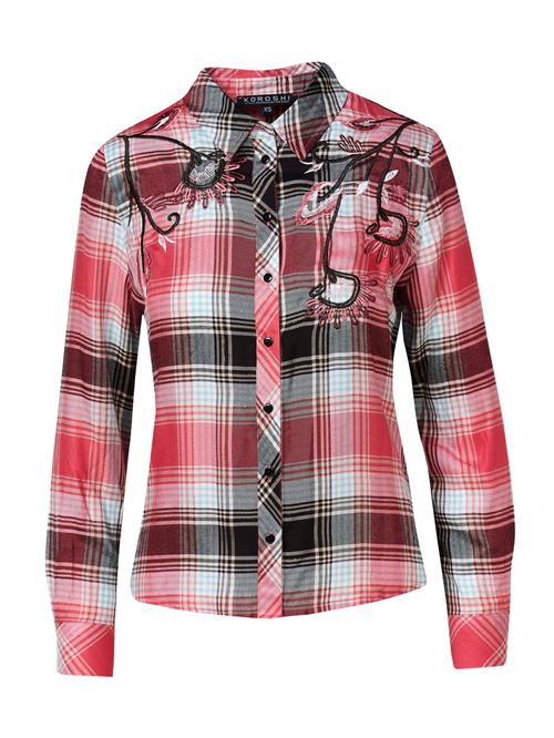 KOROSHI Bluse  rød / sort / hvid