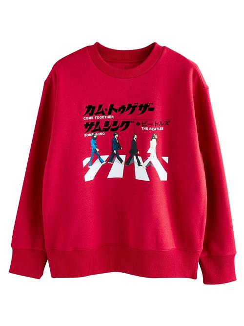 Next Sweatshirt 'Official Beatles License Japanese'  blå / kirsebærsrød / sort / hvid