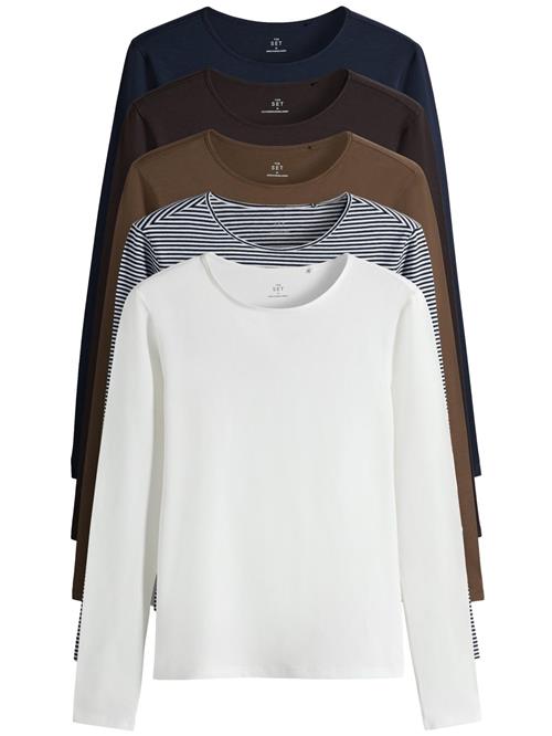 The Set Shirts  natblå / brun / sort / hvid