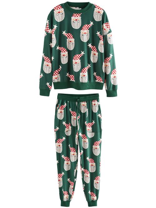 Next Pyjamas  gran / mørkerød / sort / hvid