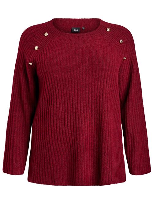 Zizzi Sweatshirt 'Cacomfy'  mørkerød