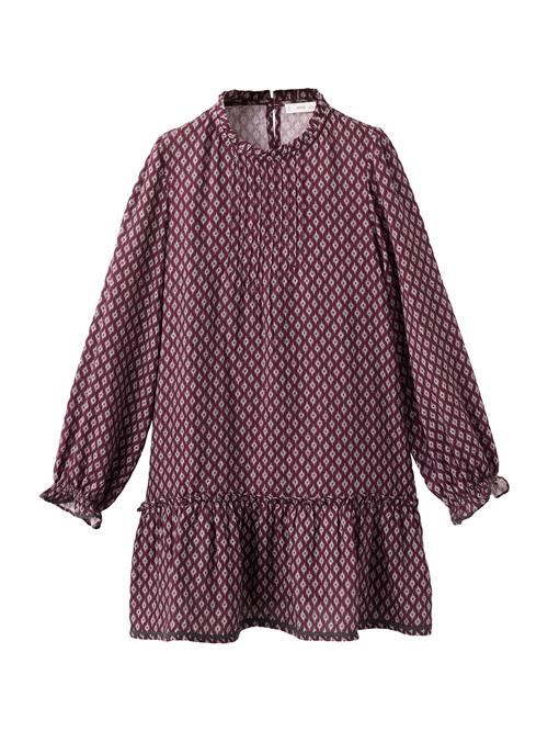 MANGO KIDS Kjole 'CARMELA'  bordeaux / hvid