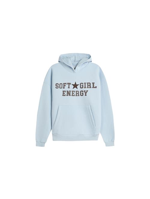 Bershka Sweatshirt  lyseblå / antracit / sort