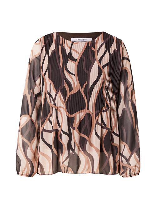 ZABAIONE Bluse 'Pe44rla'  lysebeige / choko / mokka / mørkebrun