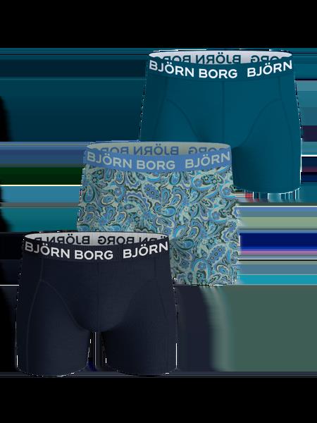 Björn Borg Cotton Stretch Boxers 3-pack Blå, 146-152