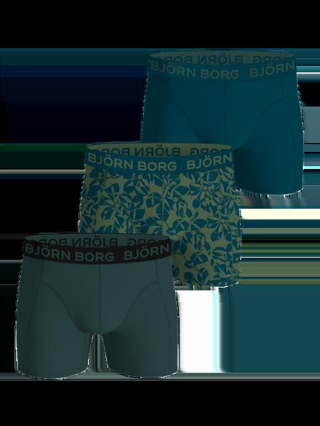 Björn Borg Cotton Stretch Boxers 3-pack Grøn, 122-128