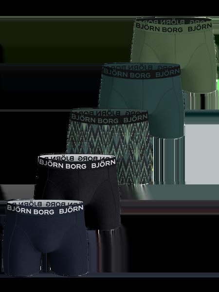 Björn Borg Cotton Stretch Boxers 5-pack Sort, 146-152