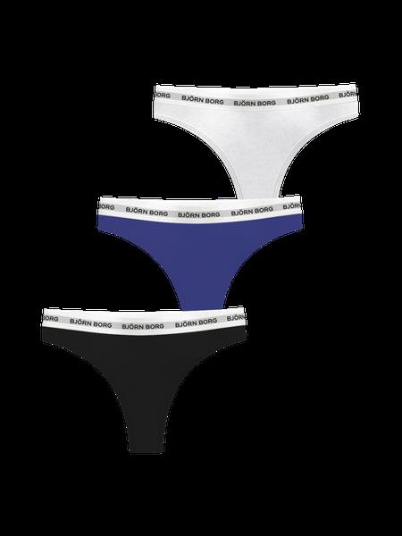 Björn Borg Logo Thongs 3-pack Sort, L