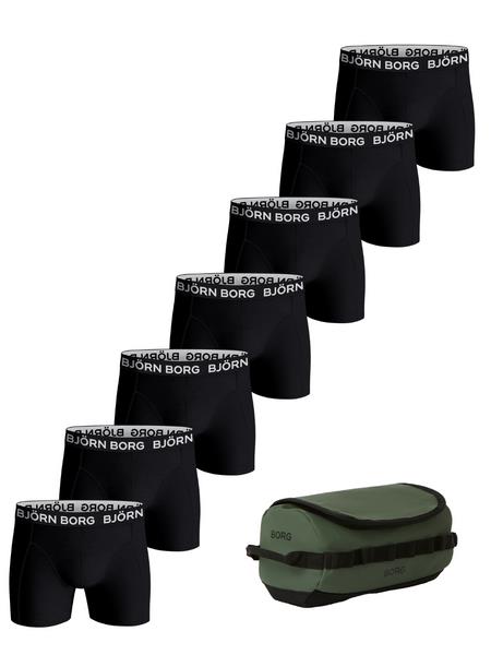 Björn Borg Cotton Stretch Boxers + Wash Bag 7-pack Multi, M