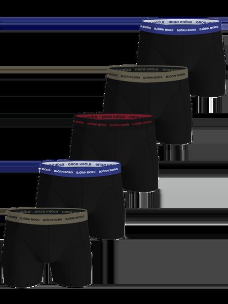 Björn Borg Cotton Stretch Boxers 5-pack Sort, XXL