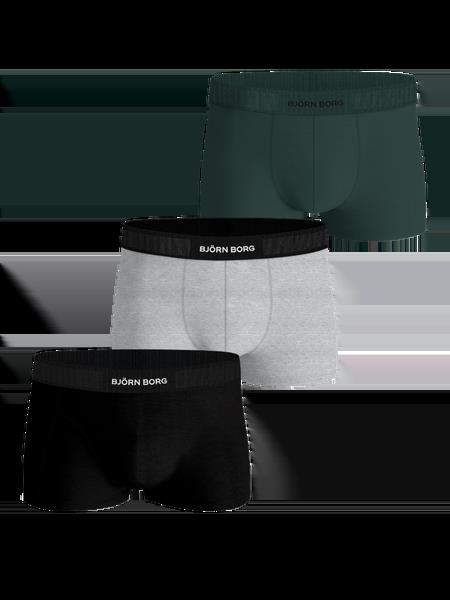Björn Borg Organic Cotton Stretch Trunks 3-pack Sort, XXL
