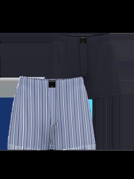 Björn Borg Cotton Stretch Woven Boxers Shorts 2-pack Blå, S