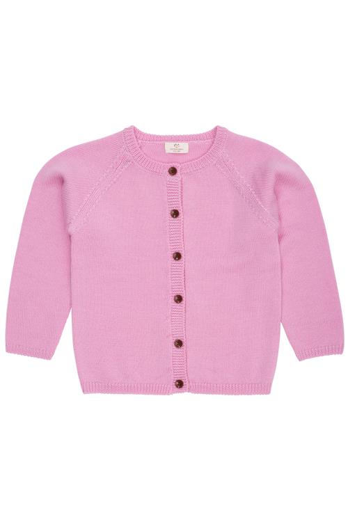 Copenhagen Colors Strikket Cardigan I Merinould Syringa  Syringa 104 cm Wool Lyserød  104 cm  kvinde