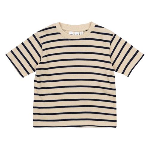 The New Siblings GOTS Nat Uni Tee Mood Indigo Striped 110 cm  Marineblå  110 cm  unisex