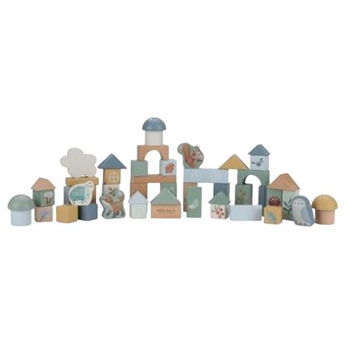 Little Dutch Byggeklodser Forest Friends FSC Blue Blue-One Size Wood Blå  One Size  unisex