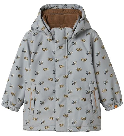 Lil' Atelier Vinterjakke - NmmLasnow10 - Ultimate Grey/Airplanes
