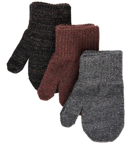 Mikk-Line Luffer - Uld/Polyamid - 3-pak - French Roast-Black-An