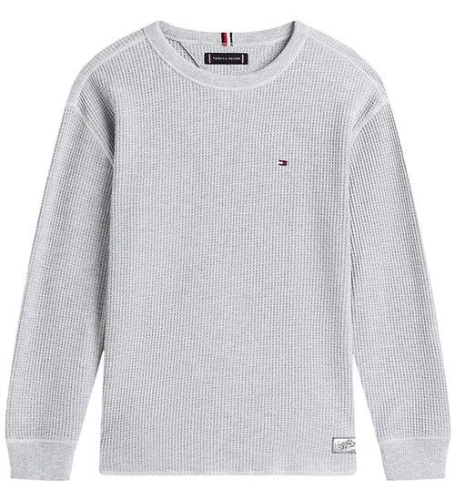 Tommy Hilfiger Bluse - Strik - Lysegråmeleret