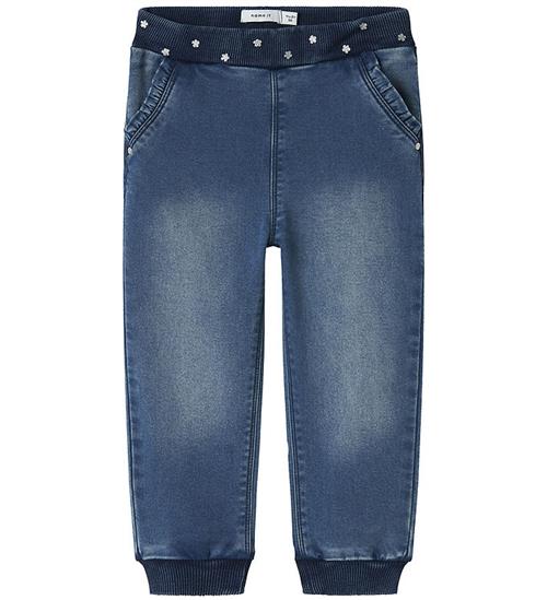 Name It Jeans - Fleece - NmfBella - Dark Blue Denim/Print