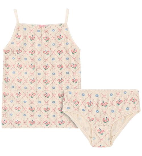 Konges Sløjd Undertøj - Rib - Minnie - Fleur Decor m. Hulmønster