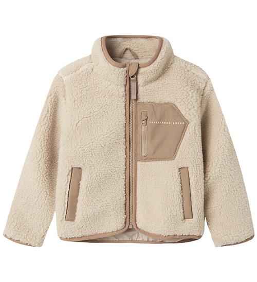 Name It Fleecejakke - NmnMattia - Moonbeam/Savannah Tan