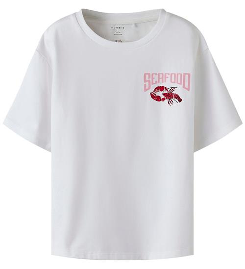 Name It T-shirt - NkfFannie - Bright White/Seafood