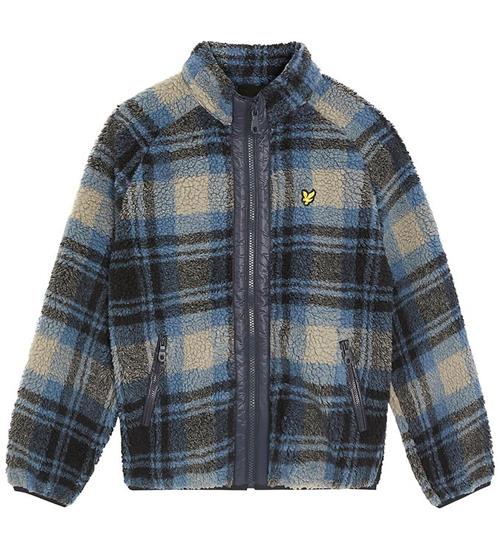 Lyle & Scott Fleecejakke - Jacquard Sherpa - Navyternet