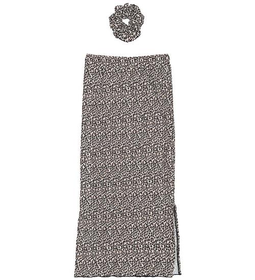 The New Nederdel/Scrunchie - TnPet - Feather Gray AOP