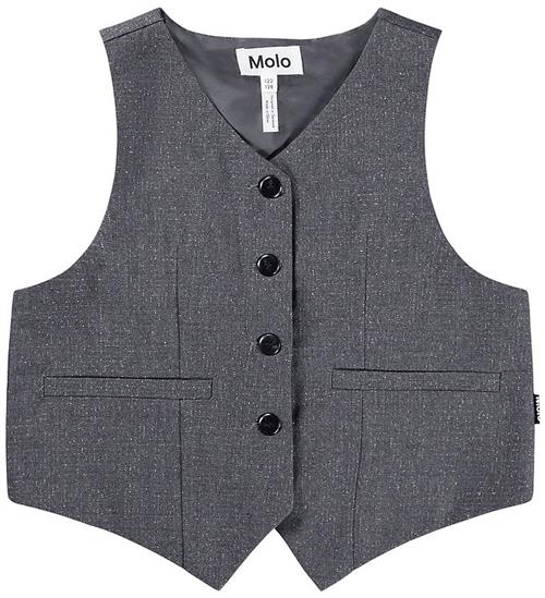 Molo Vest - Hollie - Grey Silver Check