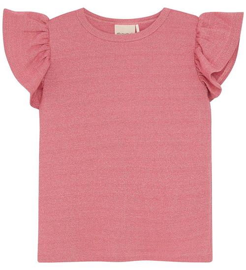 Minymo T-shirt - Rib - Glimmer - Azalea Pink