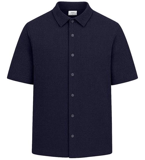 Grunt Skjorte - Vaflet - GRAlfred - Navy