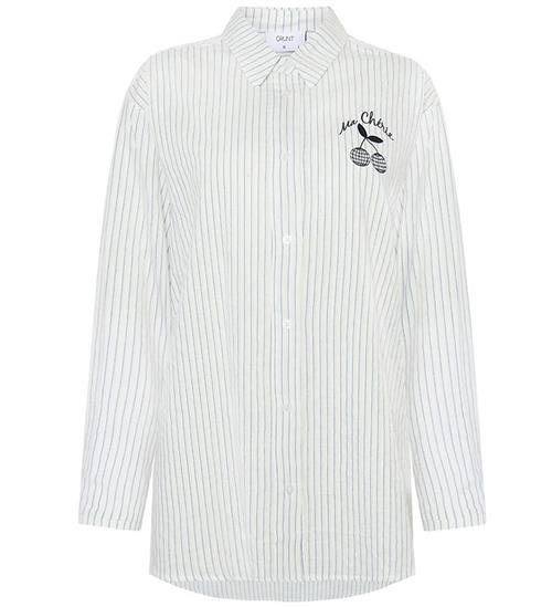 Grunt Skjorte - GrLiva - Hvid/Blå