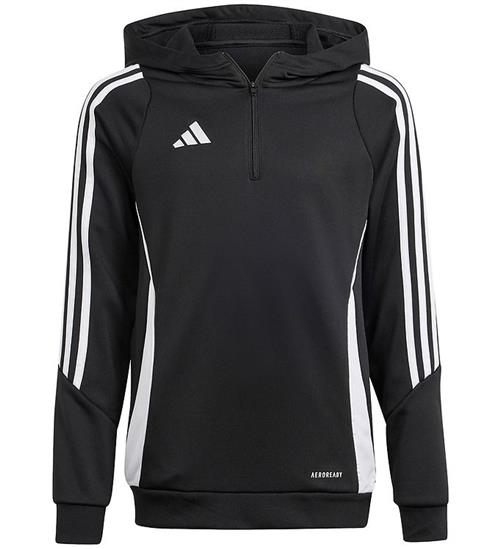 adidas Performance Hættetrøje - Tiro24 TRHOODY - Sort/Hvid