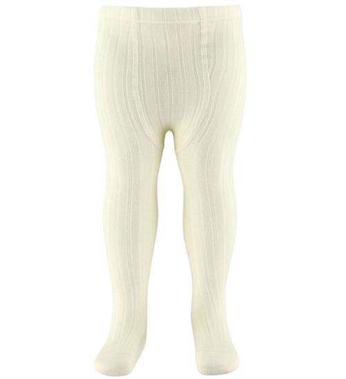 Condor Strømpebukser - Rib - Uld - Cream