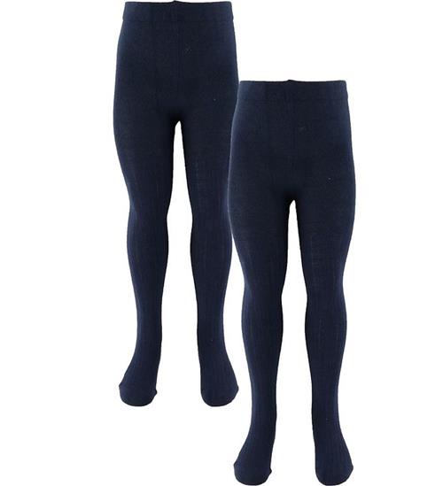 Se Name It Strømpebukser - Noos - Rib - NknPantyhose - 2-pak - Dark hos KidsWorld