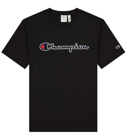 Se Champion Fashion T-Shirt - Sort m. Logo hos KidsWorld