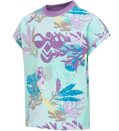 Hummel T-shirt - hmlSea - Lilla m. Mønster