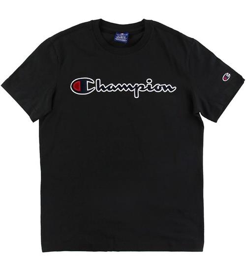Se Champion Fashion T-Shirt - Sort m. Logo hos KidsWorld