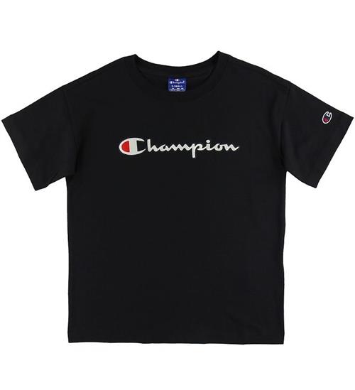 Se Champion Fashion T-shirt - Sort m. Logo hos KidsWorld