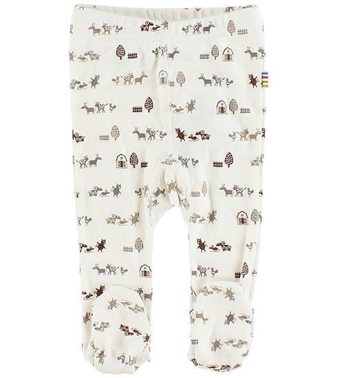 Joha Leggings m. Fod - Creme m. Dyr