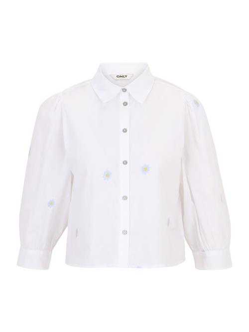 Only Petite Bluse 'ONLCANDY'  lyseblå / gul / hvid