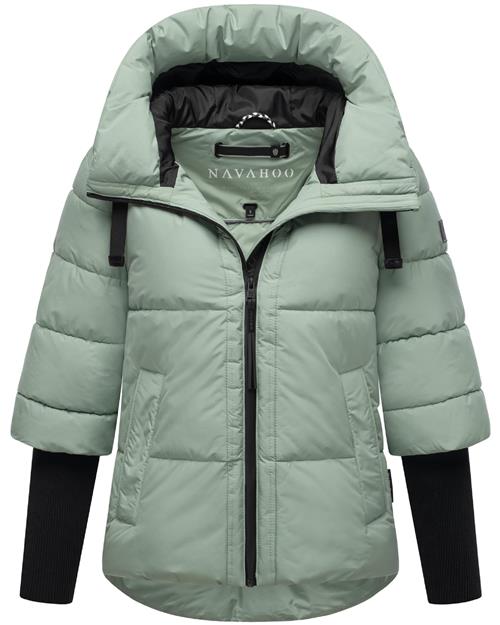 NAVAHOO Vinterjakke 'Lotusherz XIV'  mint / sort