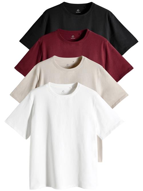 The Set Shirts  beige / kirsebærsrød / sort / hvid