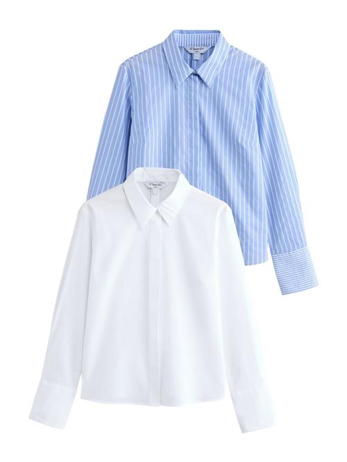 Next Bluse 'Essential'  lyseblå / hvid