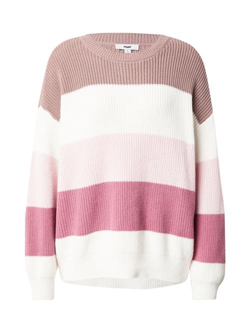 Mavi Pullover  mørkebeige / lysviolet / gammelrosa / hvid