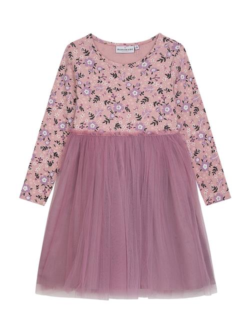 Danamade Kjole  lyserød / magenta / sort / hvid