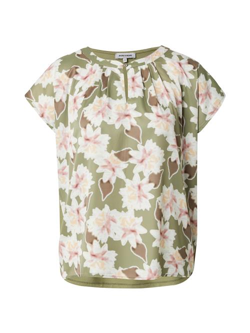 MORE & MORE Shirts  brun / kiwi / lyserød / hvid