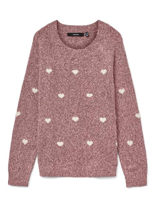 VERO MODA Pullover 'VMDoffy'  gammelrosa / hvid